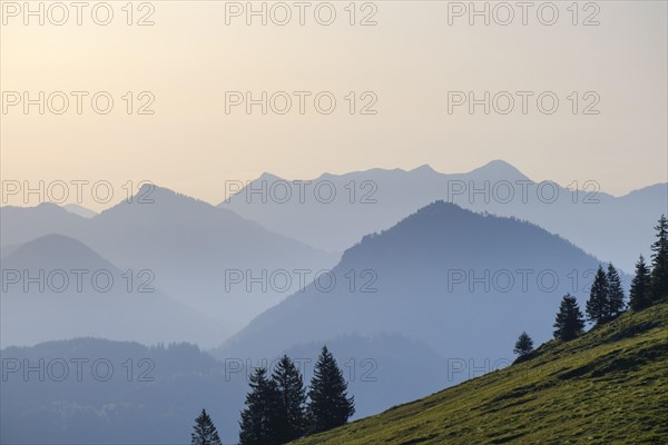 Mountains in haze