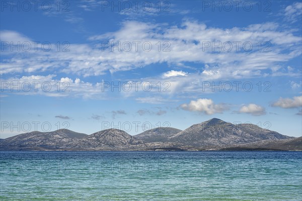 View from Luskentyre Beach over East Loch Tarbert