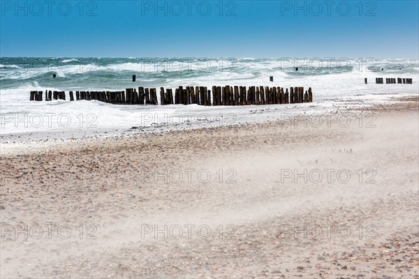 Winter storm at the Baltic Sea