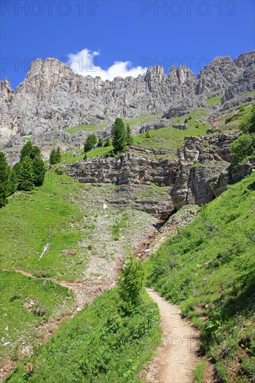 Mountain massif with mountain landscape