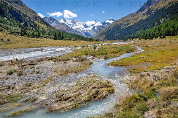 Glacier stream in the Roseg Valley