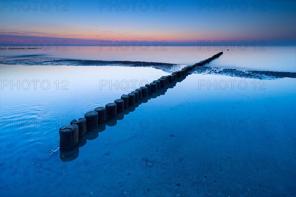 Dusk at the beach of the Baltic Sea