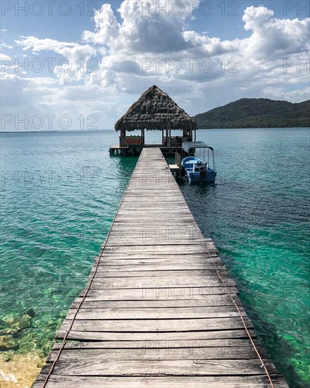 Jetty with water hut