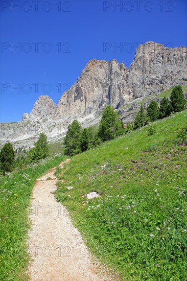 Mountain massif with mountain landscape