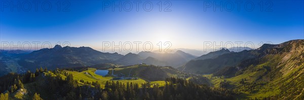 Panorama from Sudelfeld at sunrise