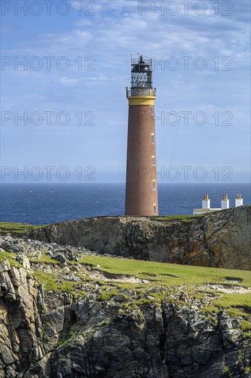 The Butt-of-Lewis Lighthouse at the northernmost point of the Isle of Lewis