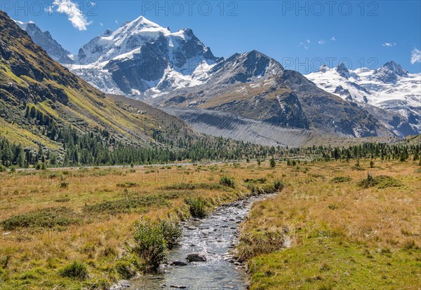 Glacier stream in the Roseg Valley