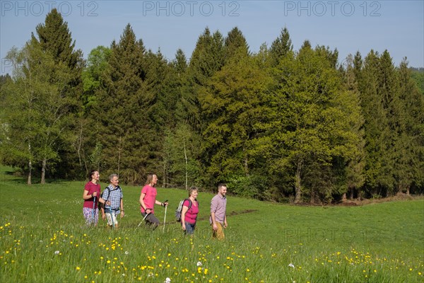 Group hiking