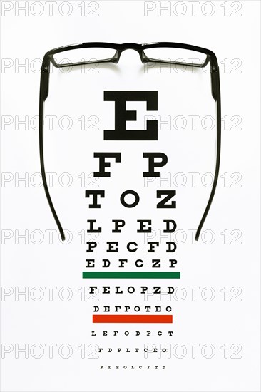 Eye Chart and Glasses