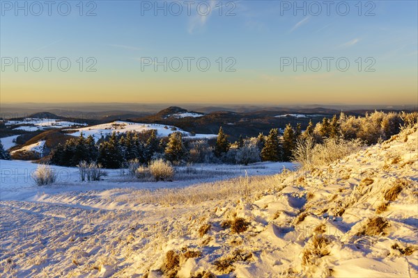 View from Wasserkuppe in west direction in winter