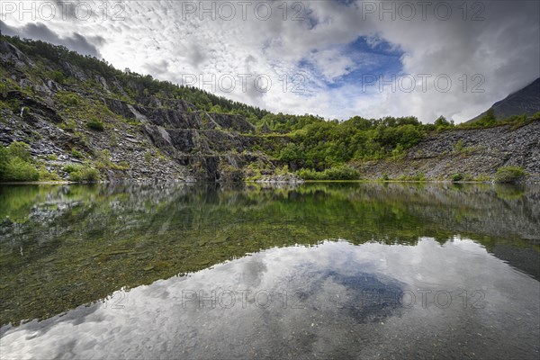 Water level in the former slate quarry near Ballaculish