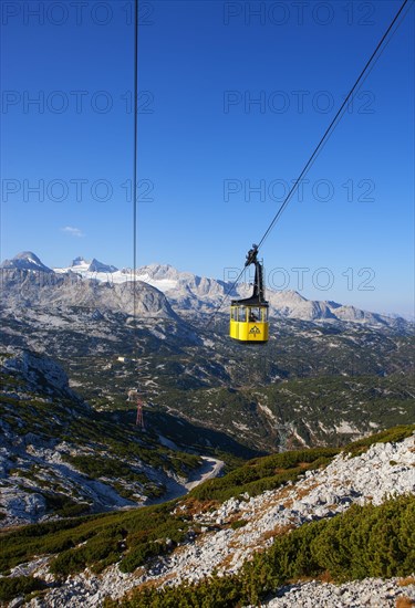 Panoramic view to the mountain station Gjaid and to the Hohen Dachstein