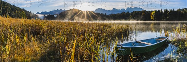 Sunrise and morning fog