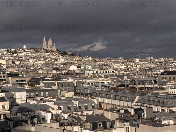 City view of the Basilica Sacre Coeur and Montmartre