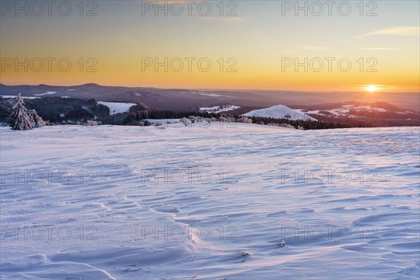 View from Wasserkuppe in southwest direction in winter