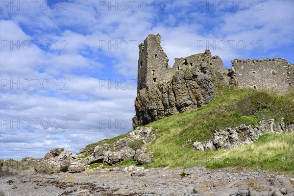 The ruins of Dunure Castle on the Firth of Clyde