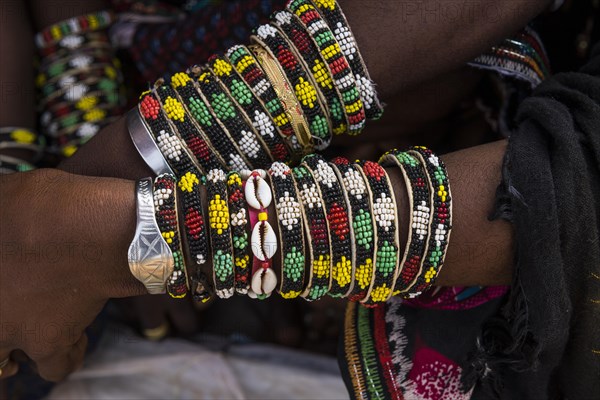 Close up of the bracelets