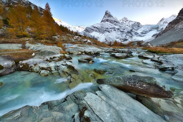 Evening mood at the brook near Ferpecle