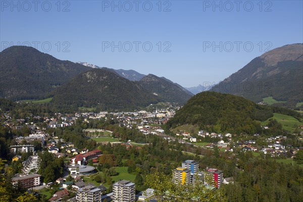 View from the castle ruin Wildenstein to Bad Ischl