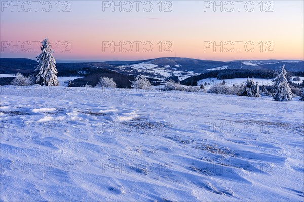 View from Wasserkuppe in south direction in winter