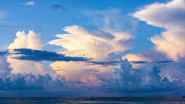 Cloudy sky over the sea