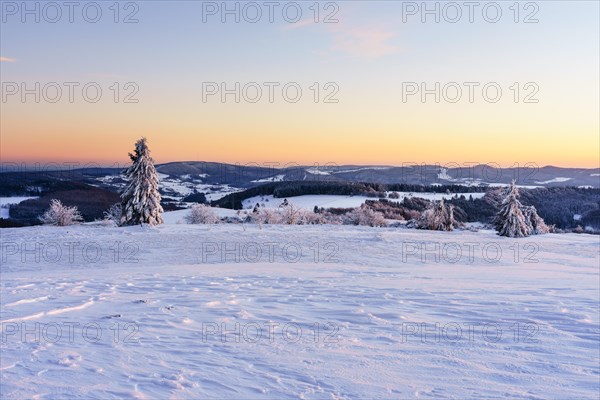 View from Wasserkuppe in south direction in winter