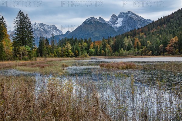 Taubensee with Watzmann and Hochkalter
