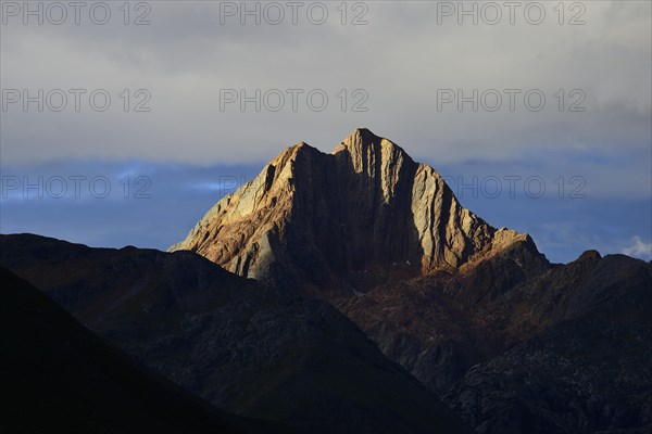 Colorful mountain in the evening light