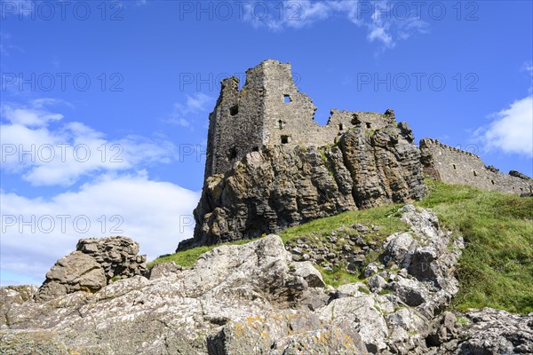 The ruins of Dunure Castle on the Firth of Clyde