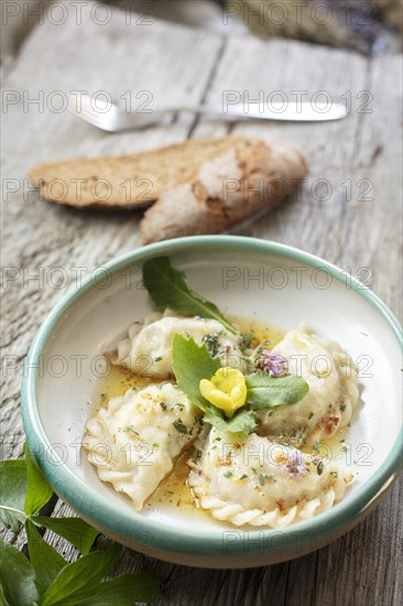 Carinthian noodles filled with herbs and cream cheese