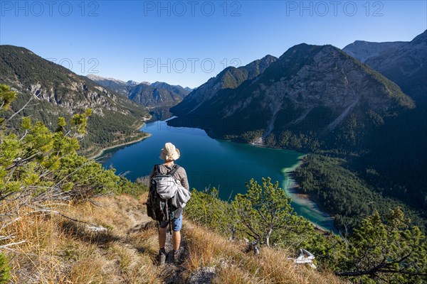 Hiker on hiking trail