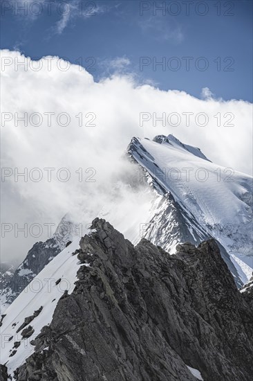 Rugged mountain peaks