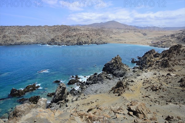 At the beach of the Quebrada de la Huaca