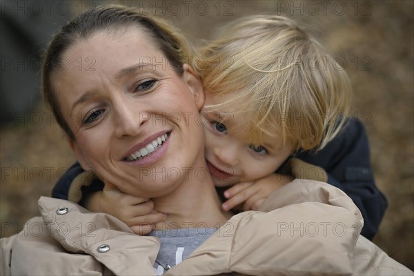 Mother albert with son