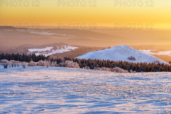 View from Wasserkuppe in west direction in winter