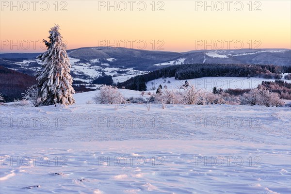 View from Wasserkuppe in south direction in winter