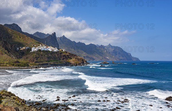 Steep coast in the Anaga Mountains near the village of Almaciga