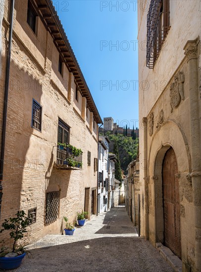 Alley with old house entrance