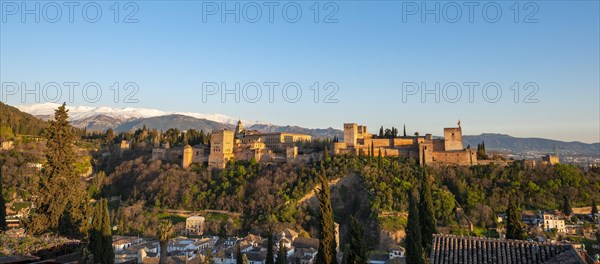 Alhambra on the Sabikah hill at sunset