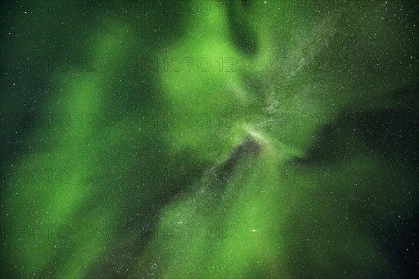 Northern lights in front of a starry sky