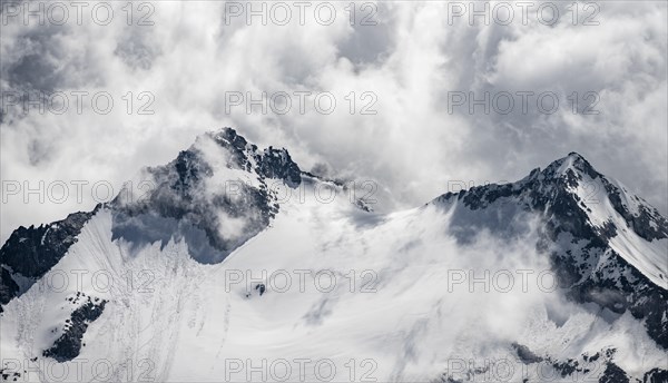 Rugged mountain peaks