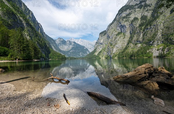 Mountains are reflected in the lake