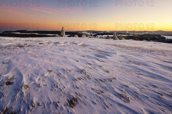 View from Wasserkuppe in south direction in winter