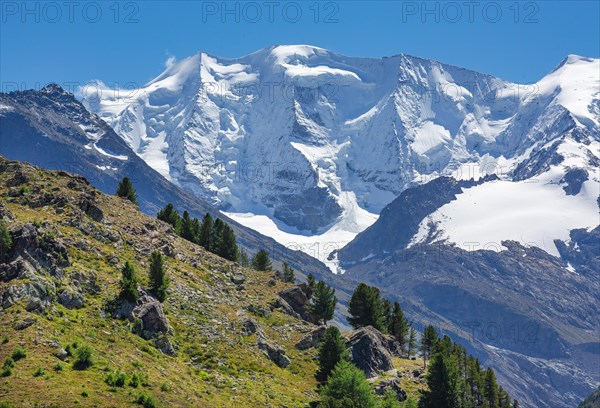 Piz Palue above the Bernina Valley