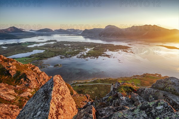 View from the top of Hoven at sunset