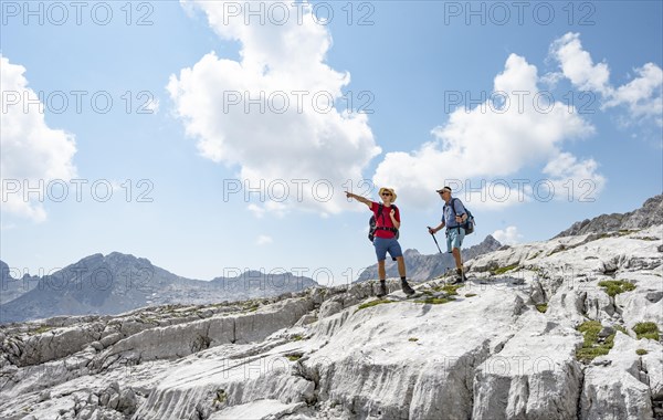 Two hikers on a hiking trail