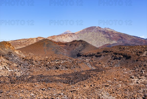 Volcanic landscape at the foot of the Pico Viejo