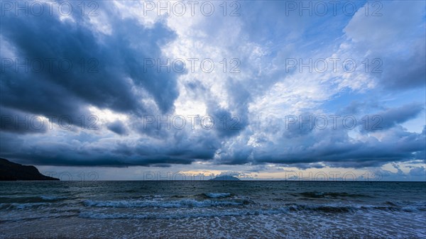 Sea and dramatic cloudy sky