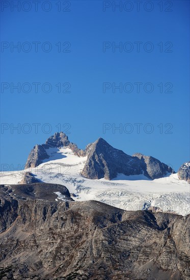 View to the Hallstatt Glacier and High Dachstein