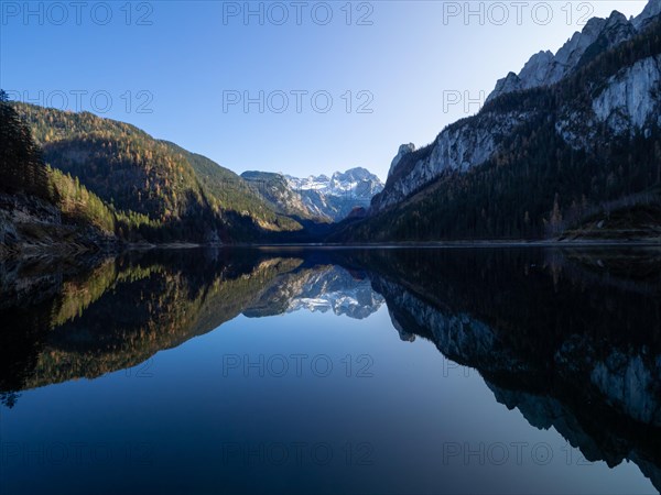 Reflection of the Gosaukamm and Dachstein with glacier in the Gosausee
